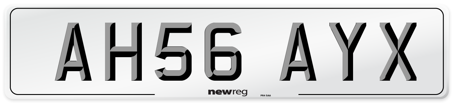 AH56 AYX Number Plate from New Reg
